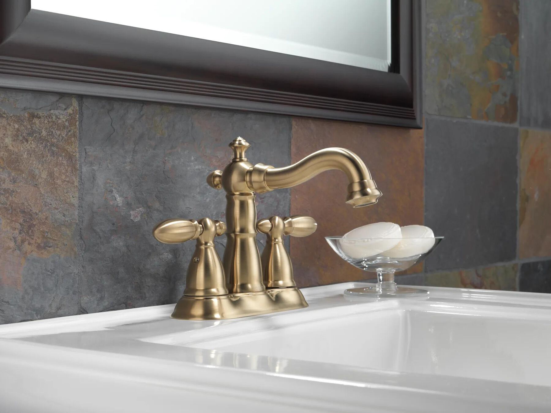 Two Handle Centerset Bathroom Faucet