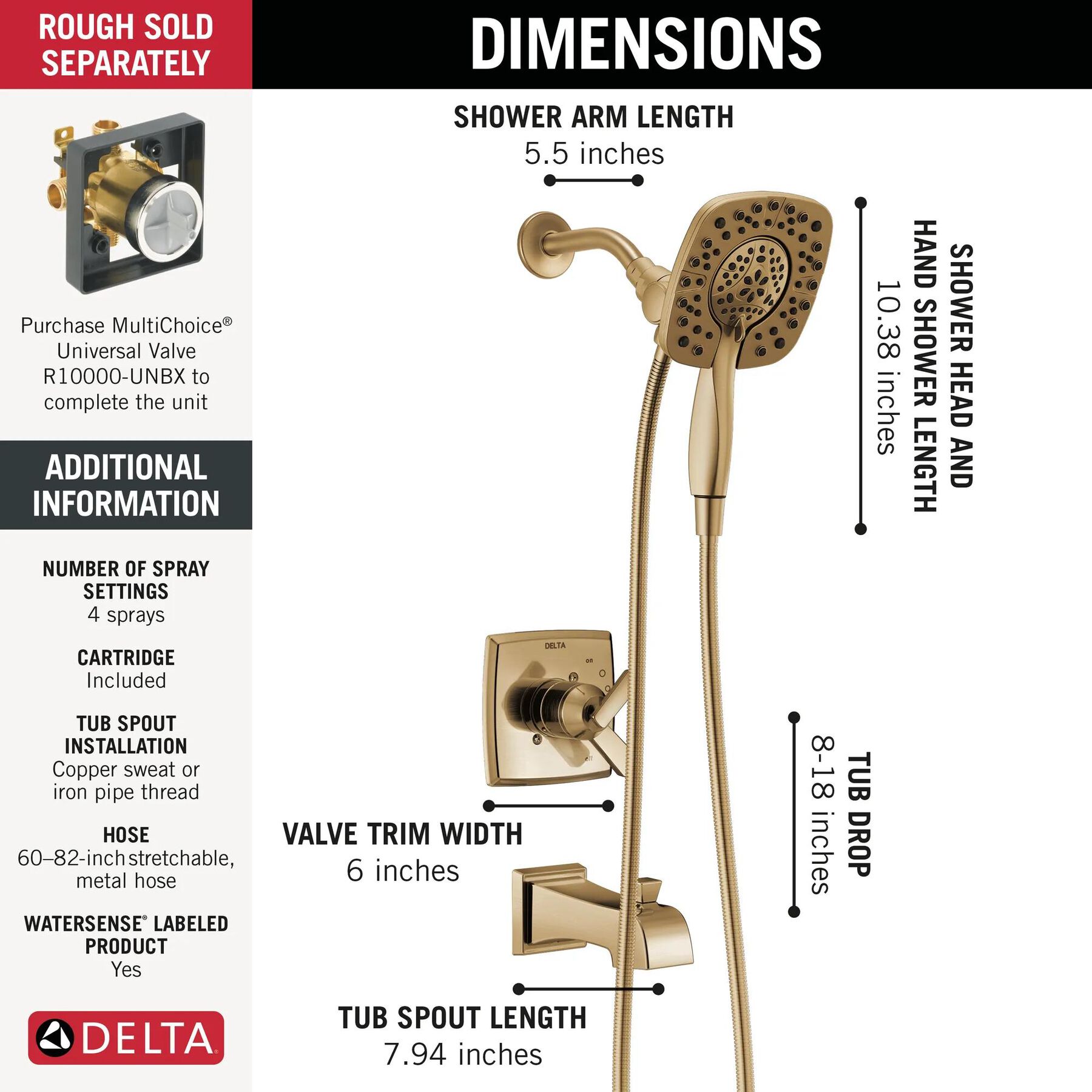 Monitor&reg; 17 Series Shower Trim with In2ition&reg; Two-in-One Shower (Recertified)