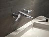 Two Handle Wall Mount Bathroom Faucet