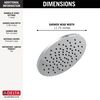 Single-Setting Metal Raincan Shower Head (Recertified)