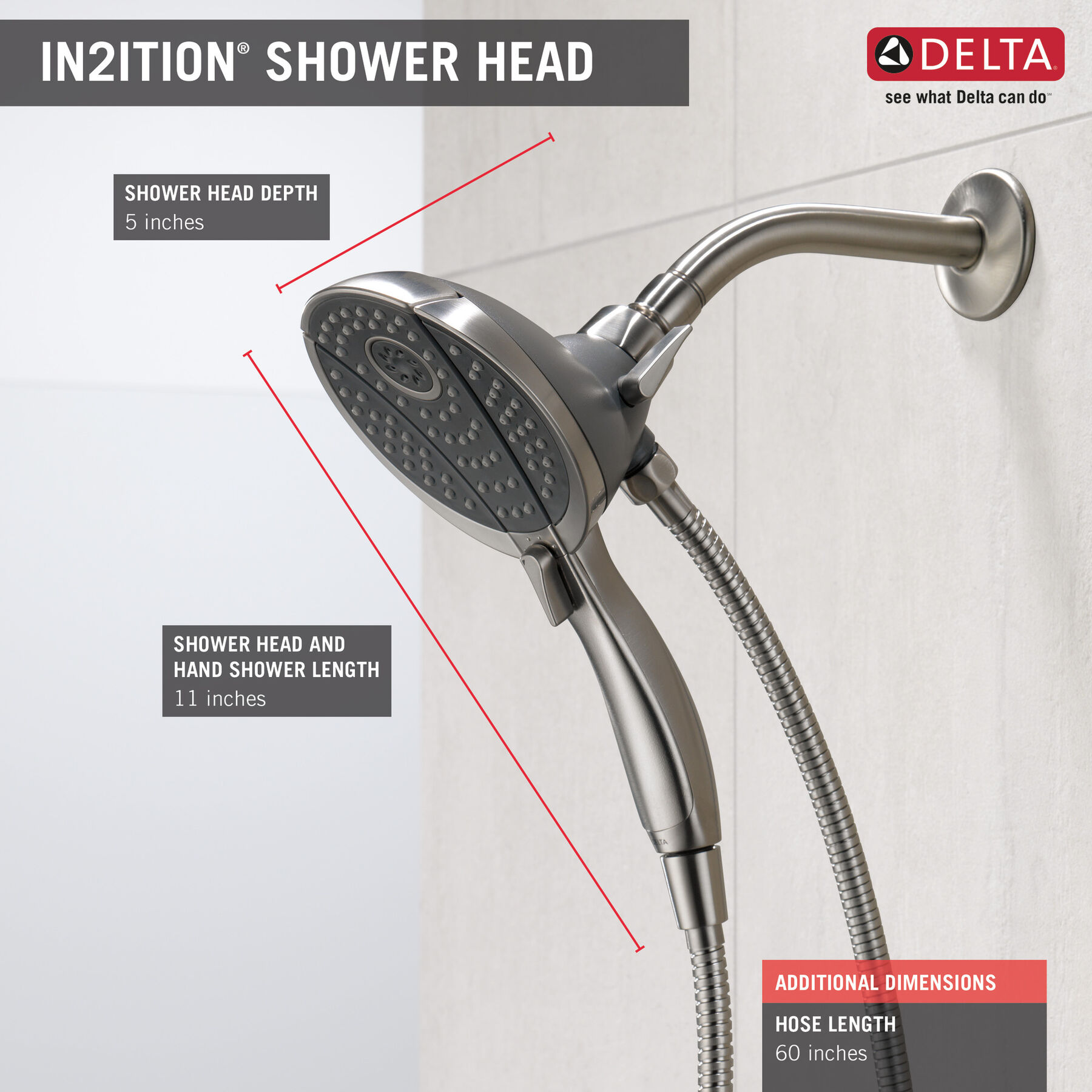 In2ition&reg; 4-Setting Two-in-One Shower