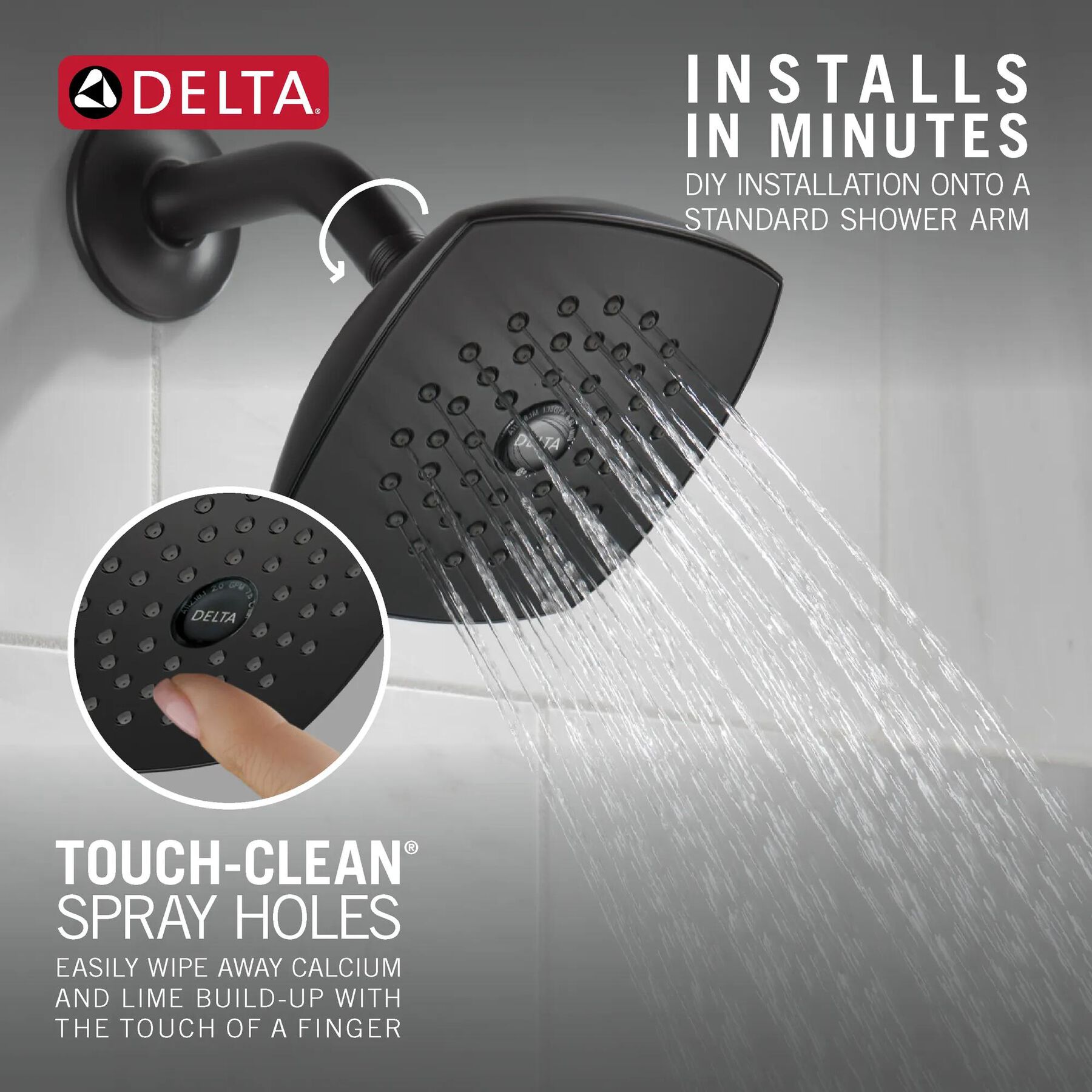 Raincan Single-Setting Touch-Clean&reg; Shower Head
