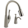 Single Handle Pull-Down Kitchen Faucet with Soap Dispenser