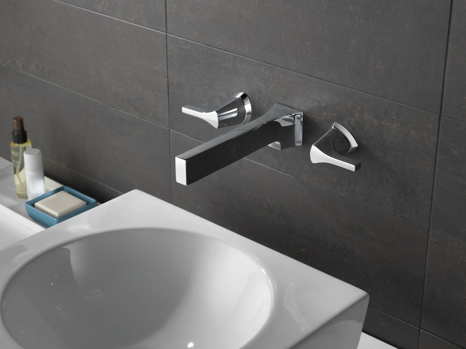 Two Handle Wall Mount Bathroom Faucet Trim
