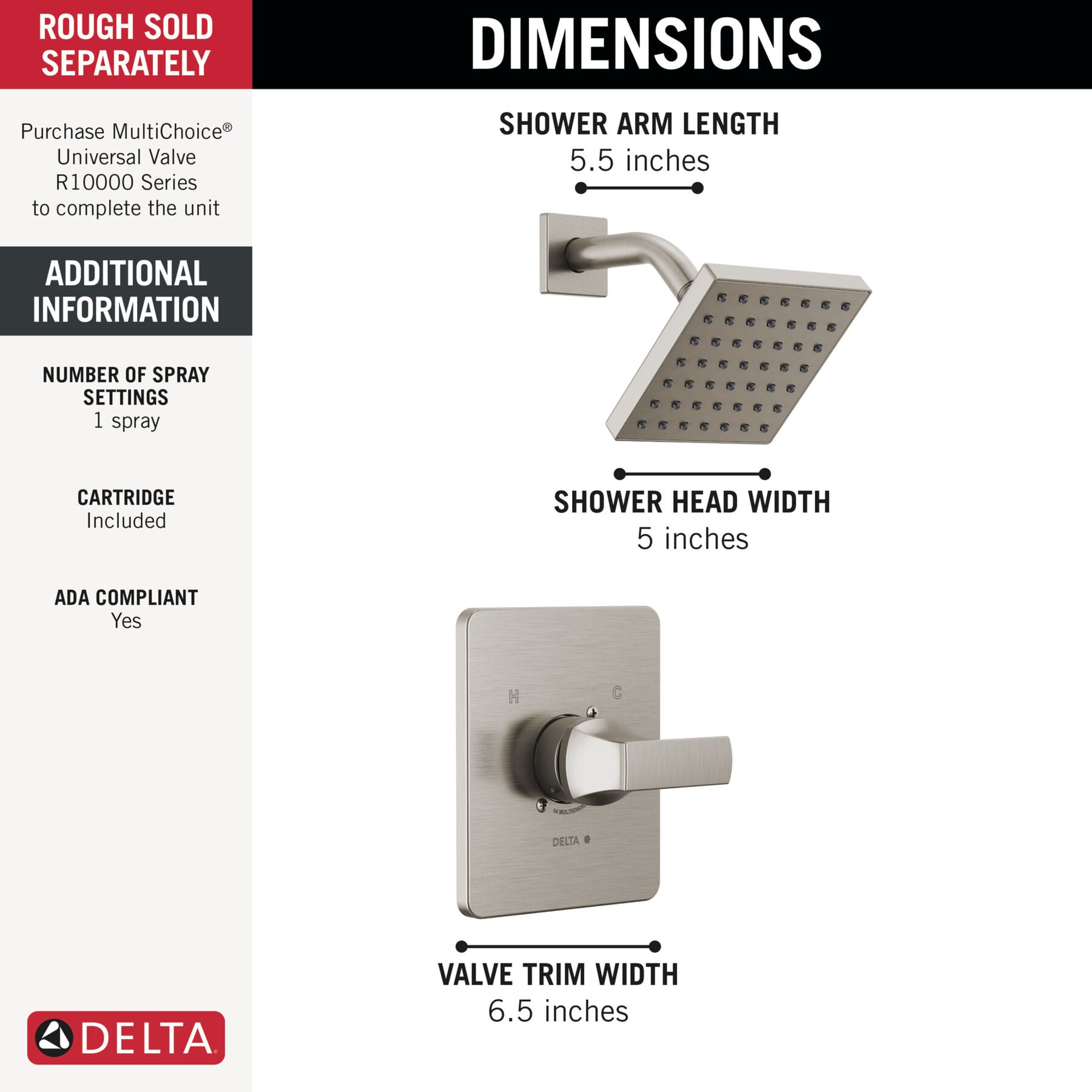 Monitor 14 Series Shower Trim