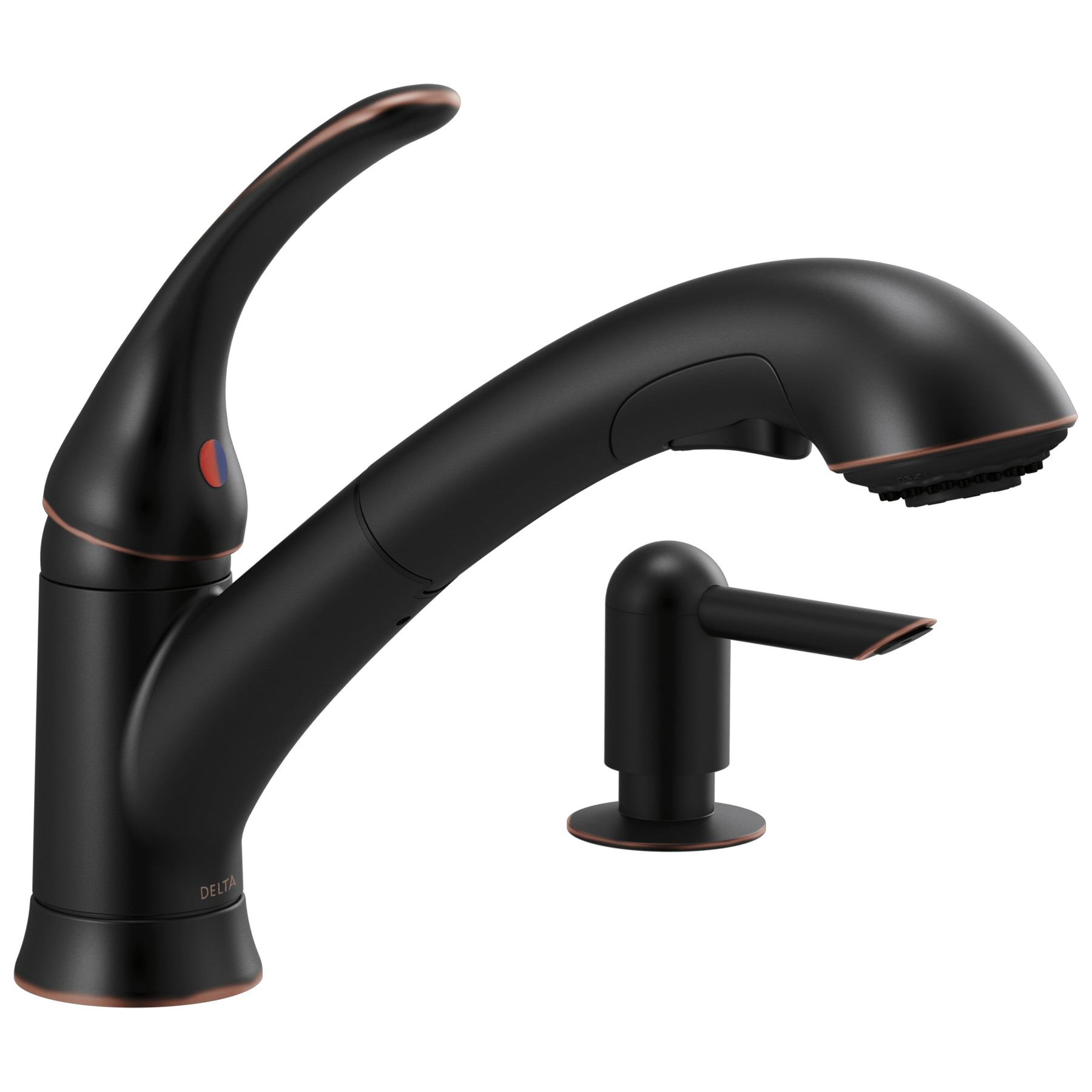Single Handle Pull-Out Kitchen Faucet with Soap Dispenser (Recertified)