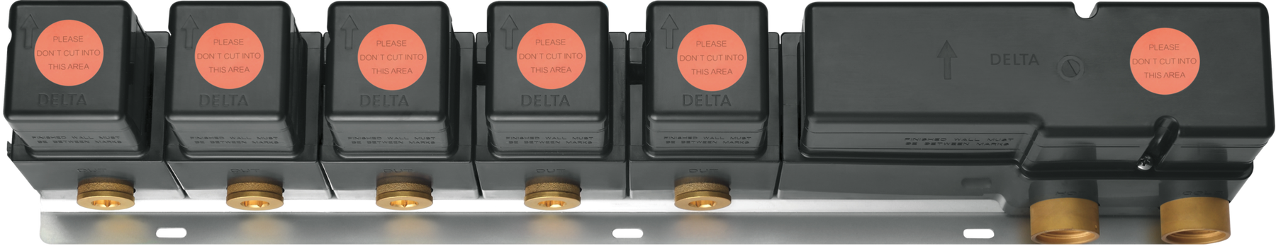 High Flow Push Button Thermostatic Rough - 5 Outlet