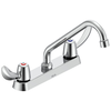 Two Handle 8 In Cast Deck-Mount Faucet