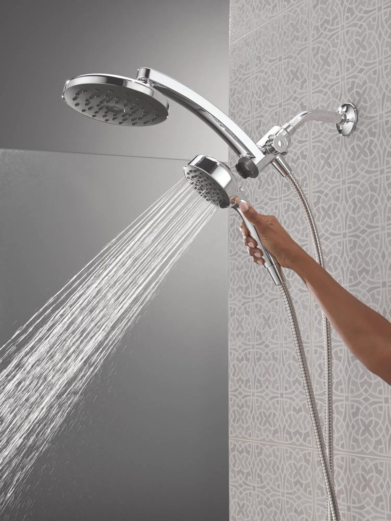 PivotPro&trade; 3-in-1 Combination Shower with TouchClean&reg; Spray Face