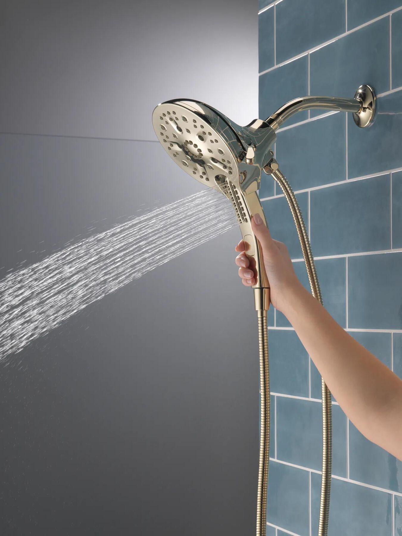 In2ition&reg; H<sub>2</sub>Okinetic&reg; 5-Setting Two-in-One Shower