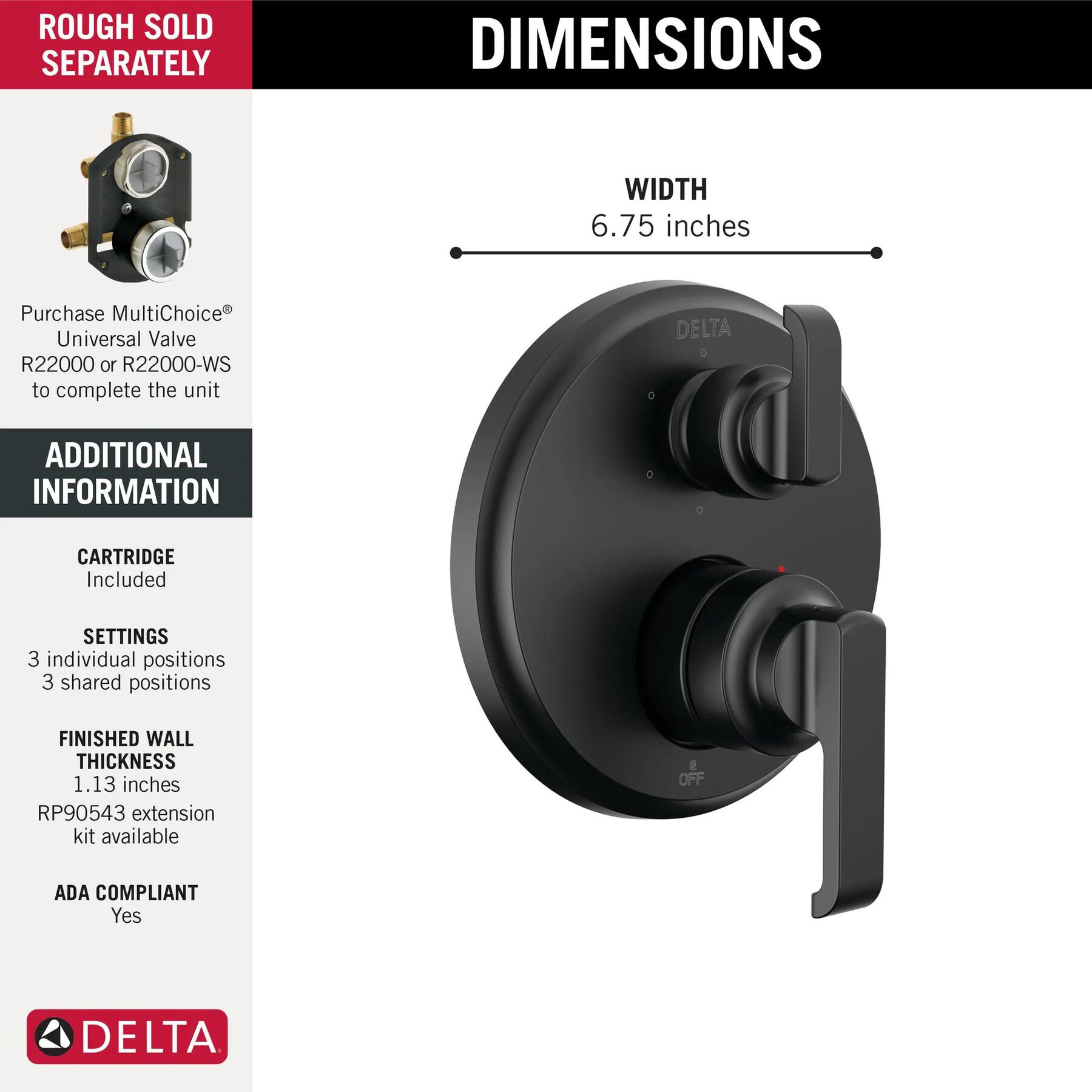 14 Series Integrated Diverter Trim 6-Set (Recertified)
