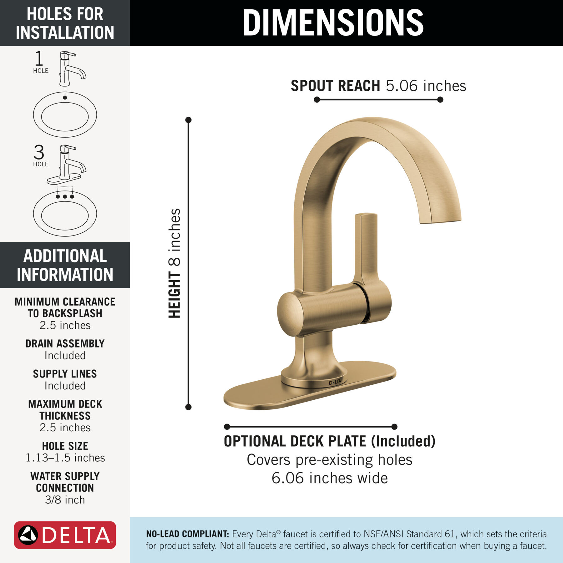 Single Handle Bathroom Faucet