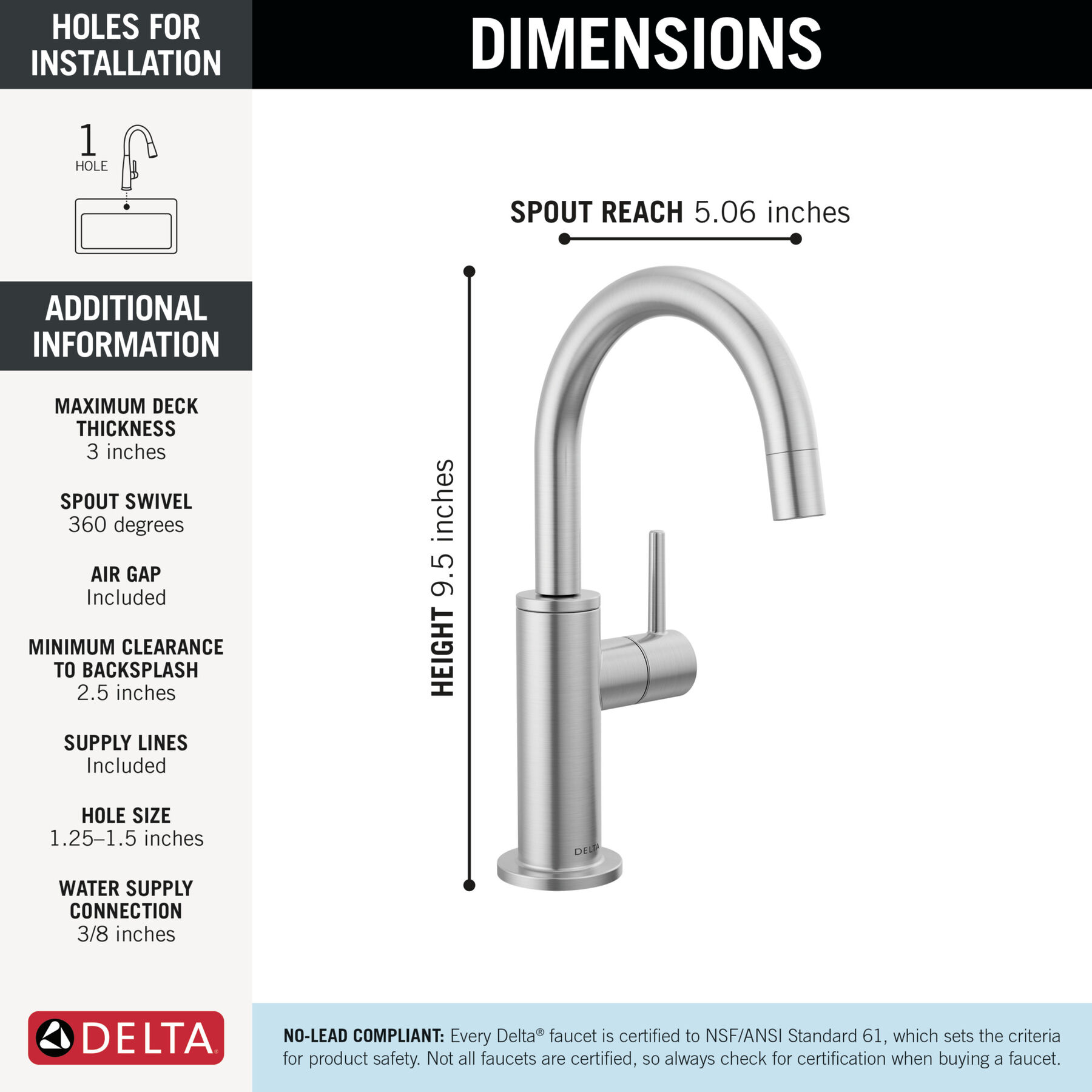 Contemporary Round Beverage Faucet
