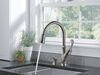 Single Handle Pull-Down Kitchen Faucet with Soap Dispenser
