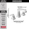 Two Handle Widespread Bathroom Faucet with EZ Anchor&reg; (Recertified)