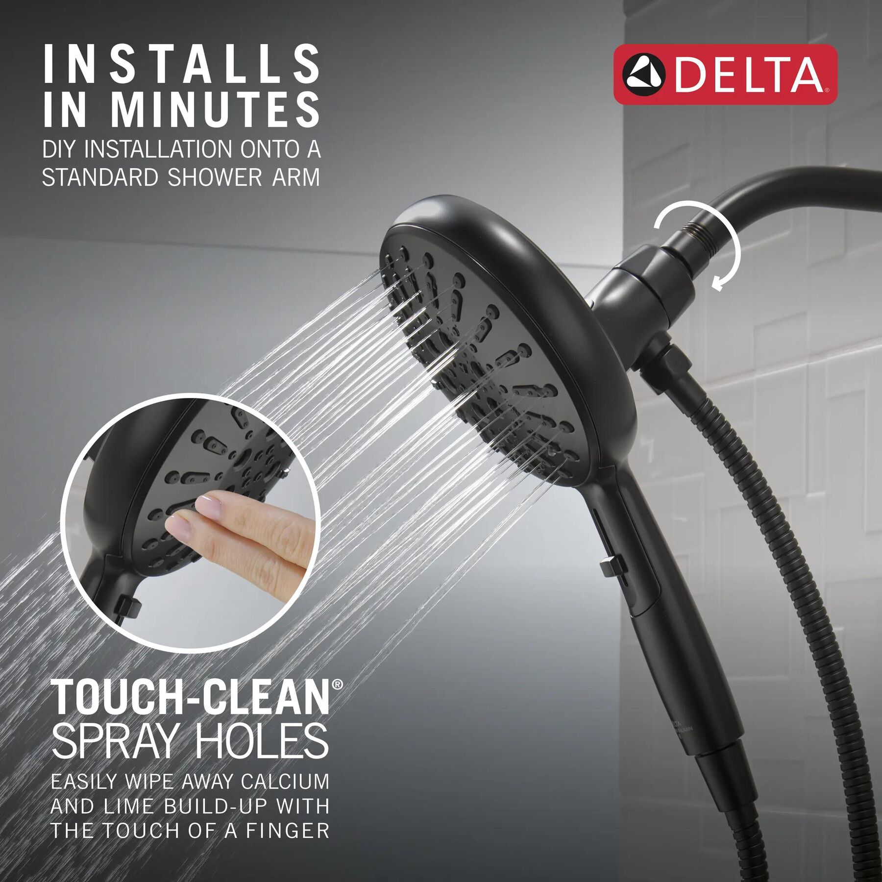 7-Setting SureDock&reg; Magnetic Hand Shower