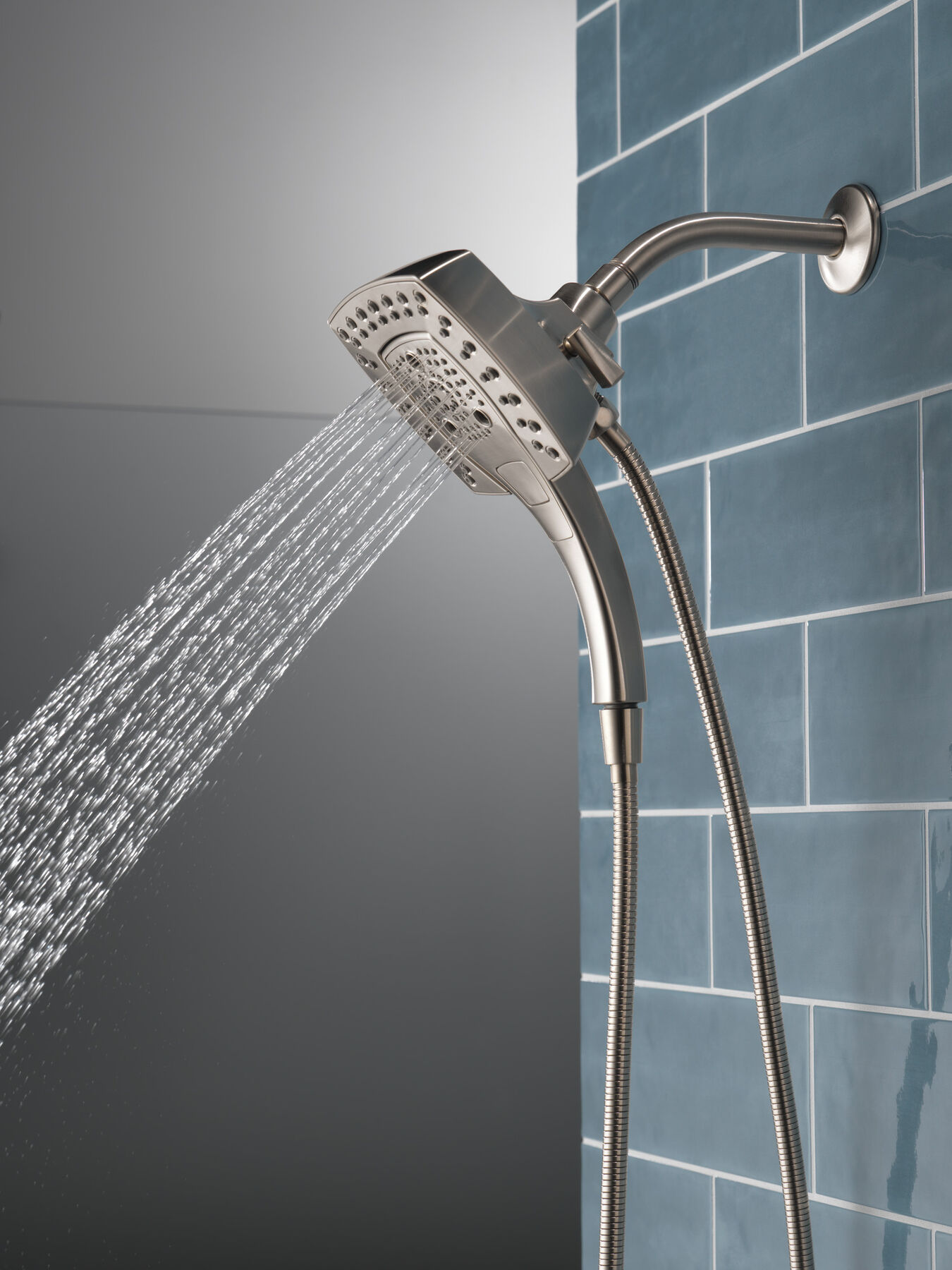 H<sub>2</sub>Okinetic&reg; In2ition&reg; 5-Setting Two-in-One Shower