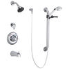 Universal Tub and Dual Shower Trim Diverter Hand Shower and Grab Bar