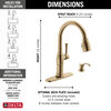Single Handle Pull-Down Kitchen Faucet with Soap Dispenser and ShieldSpray&reg; Technology