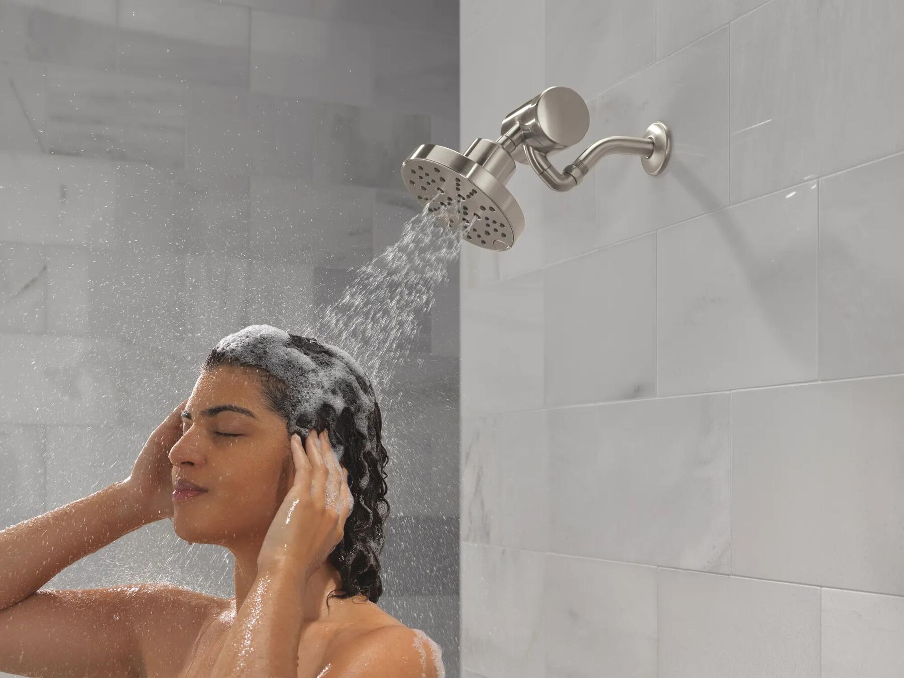H<sub>2</sub>Okinetic&reg; 5-Setting Contemporary Raincan Shower Head