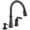 Single Handle Pull-Down Kitchen Faucet with Soap Dispenser