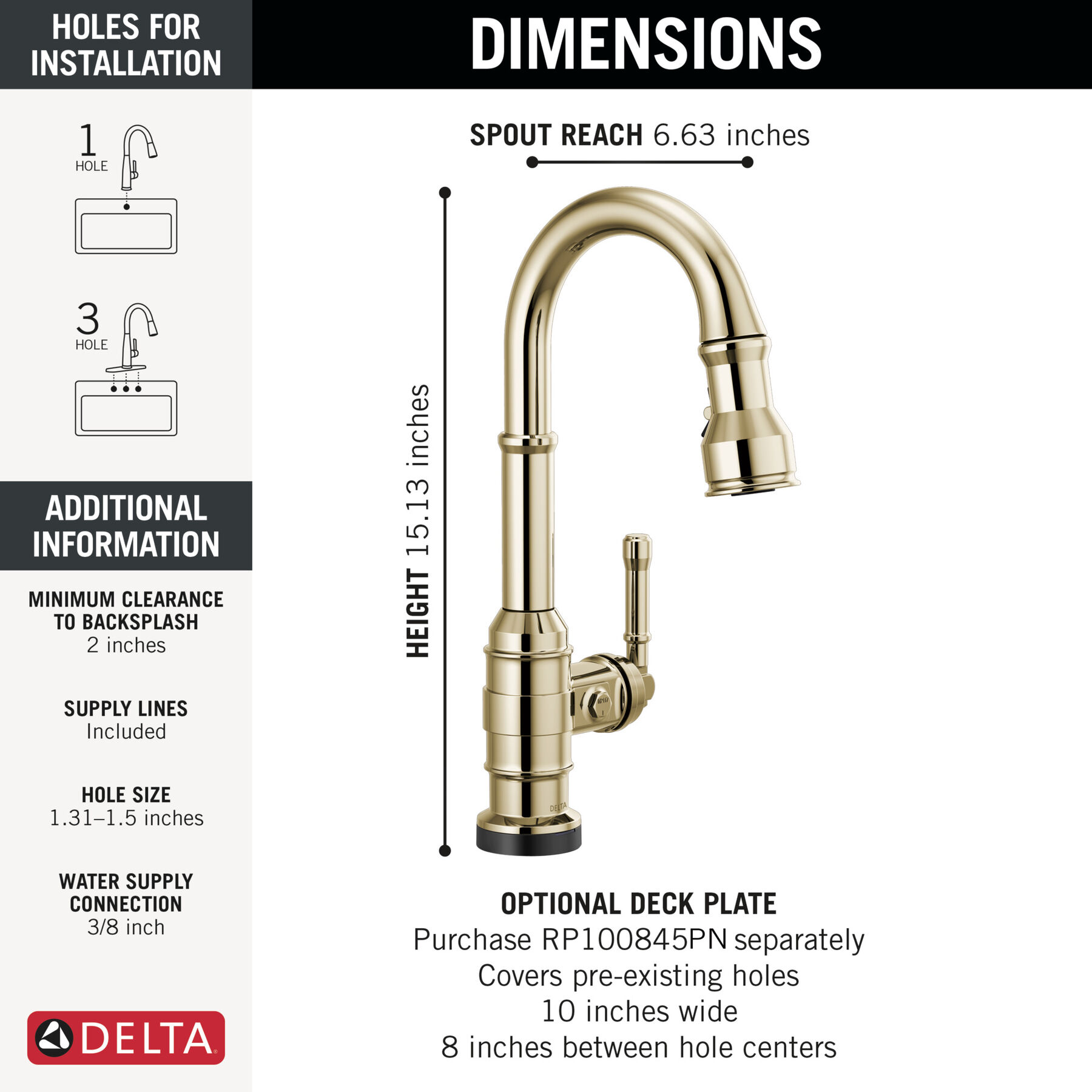 Touch2O&reg; Bar / Prep Faucet with Touchless Technology