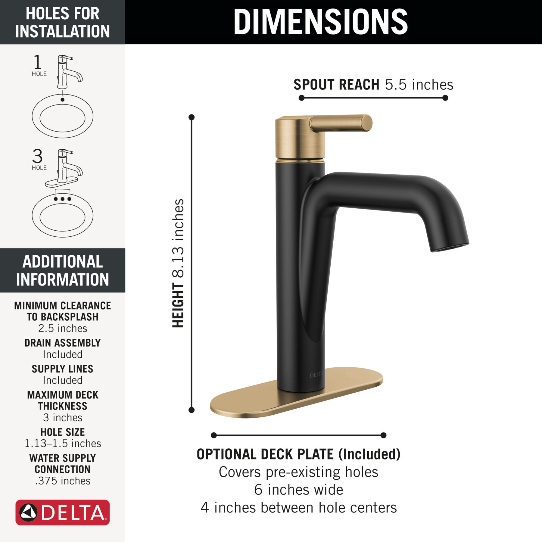 Single Lever Bathroom Faucet (Recertified)