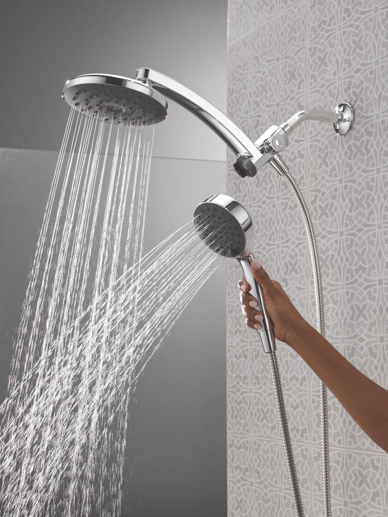 PivotPro&trade; 3-in-1 Combination Shower with TouchClean&reg; Spray Face