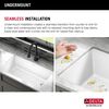 30&rdquo; Granite Composite Workstation Kitchen Sink Undermount Single Bowl with WorkFlow&trade; Ledge and Accessories in White