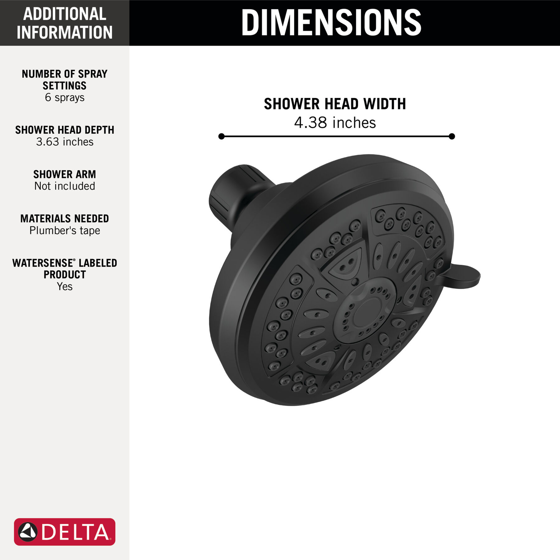 6 Setting Showerhead
