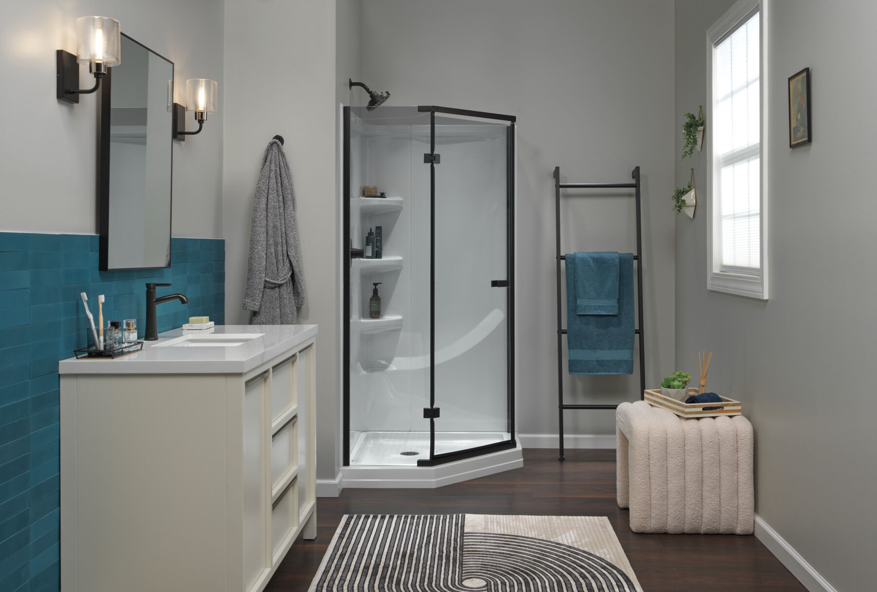 38" Neo Angle Shower Base