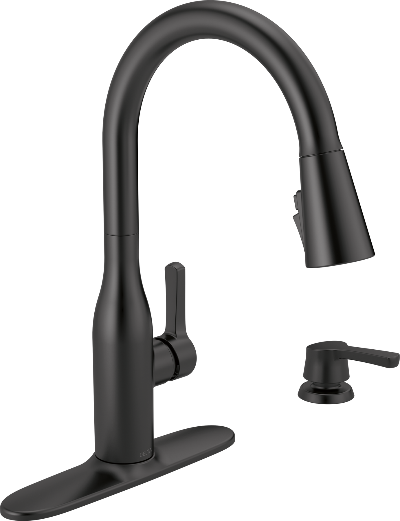 Single Handle Pull-Down Kitchen Faucet with Soap Dispenser and ShieldSpray&reg; Technology