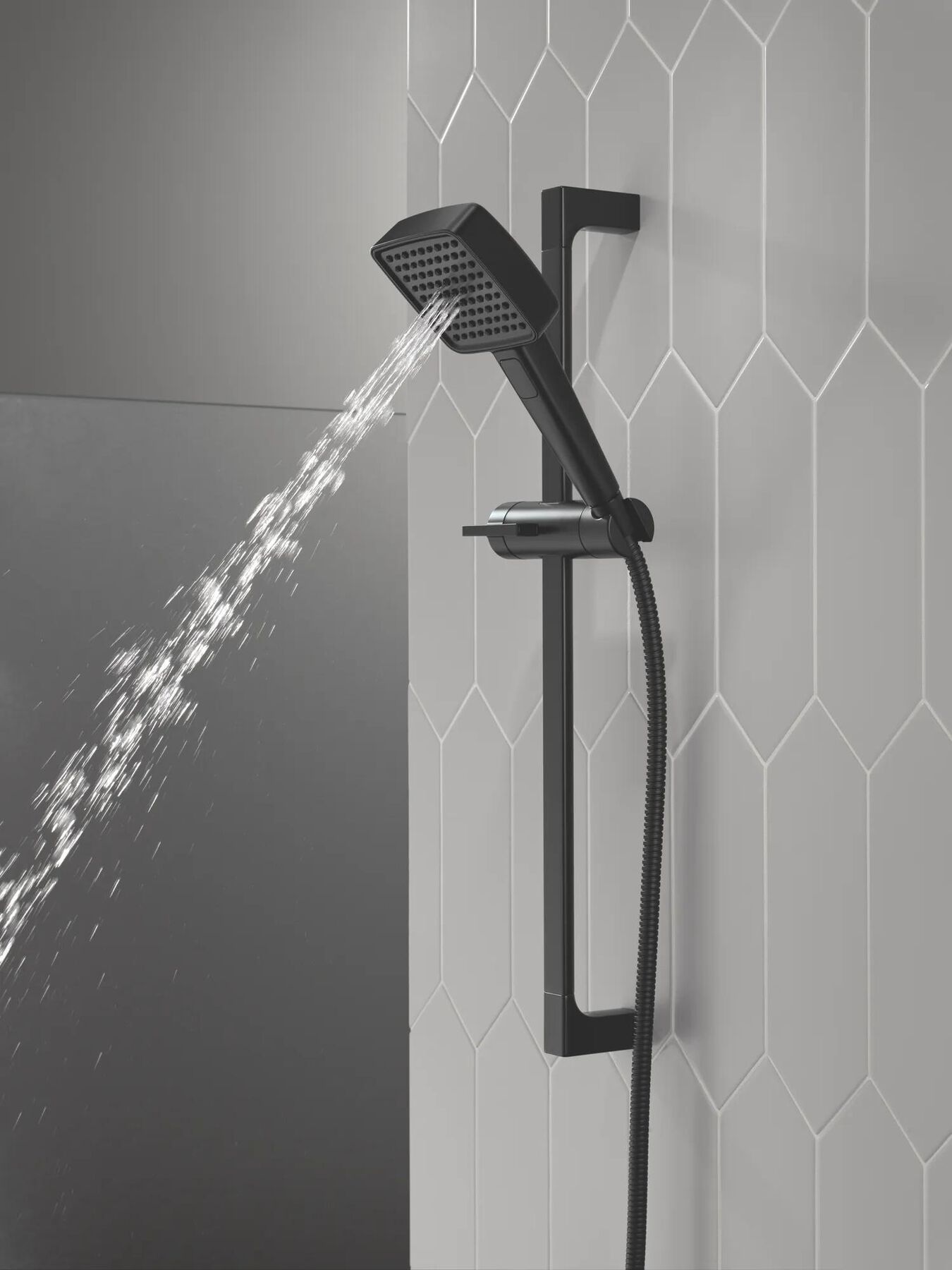 4-Setting Hand Shower with Slide Bar featuring FeatherRain&trade; Spray