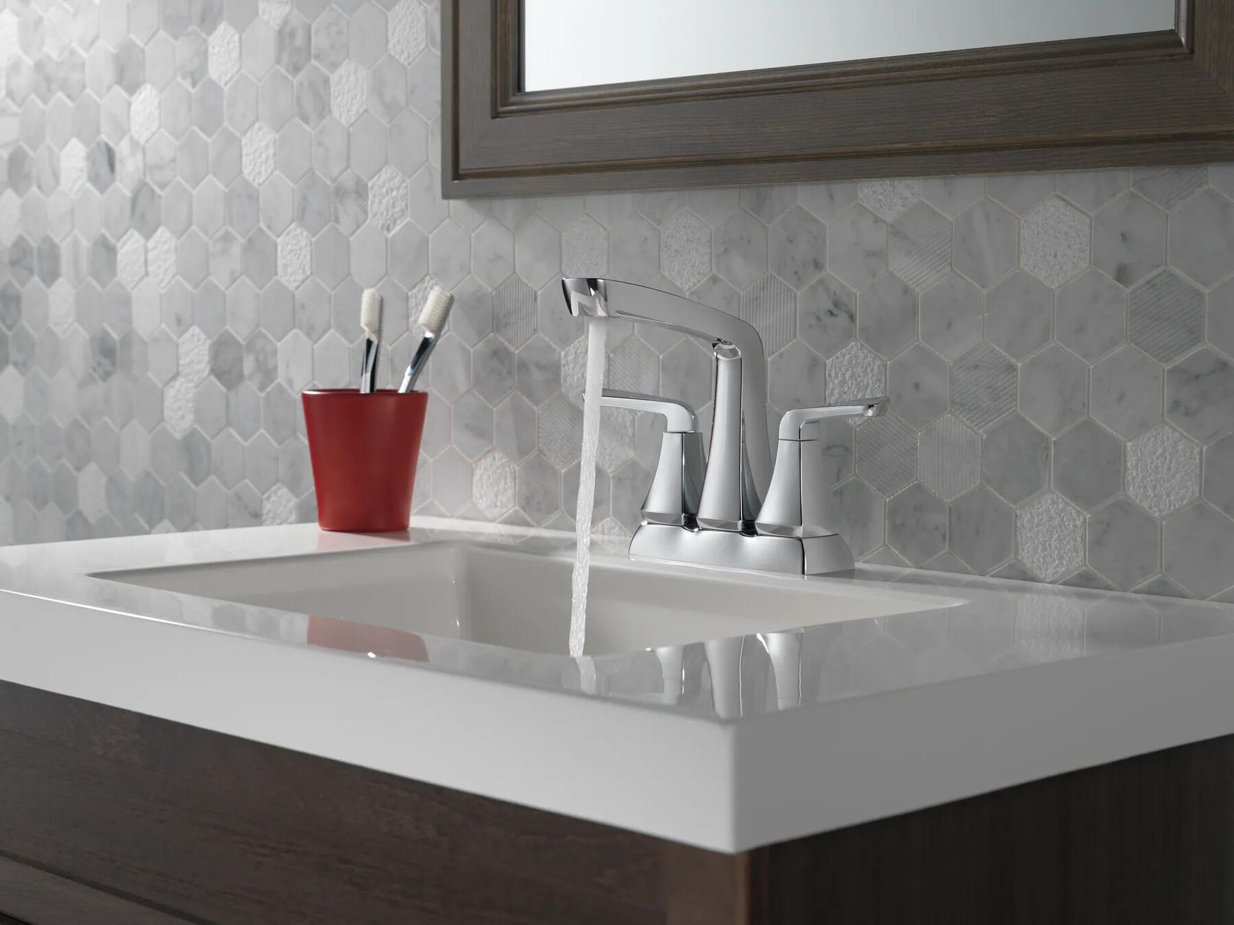 Two handle Centerset Bathroom Faucet