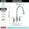 Two Handle Pull-Down Bridge Kitchen Faucet (Recertified)