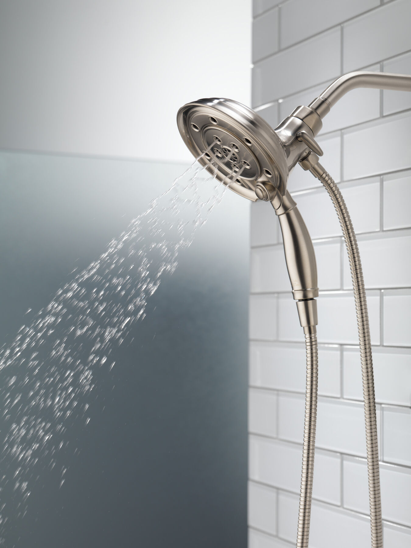H<sub>2</sub>Okinetic&reg; In2ition&reg; 4-Setting Two-in-One Shower
