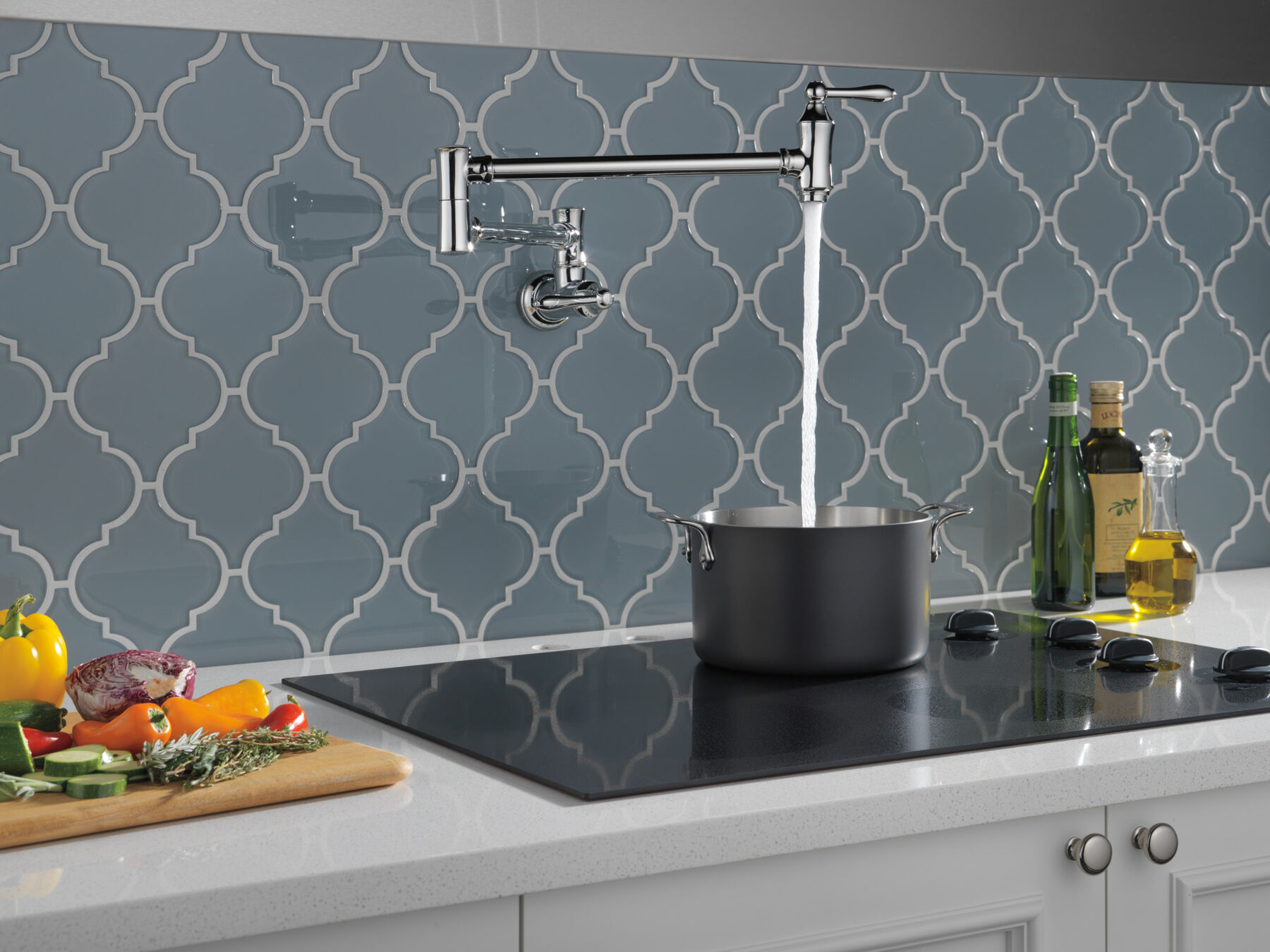 Wall Mount Pot Filler Faucet - Traditional (Recertified)