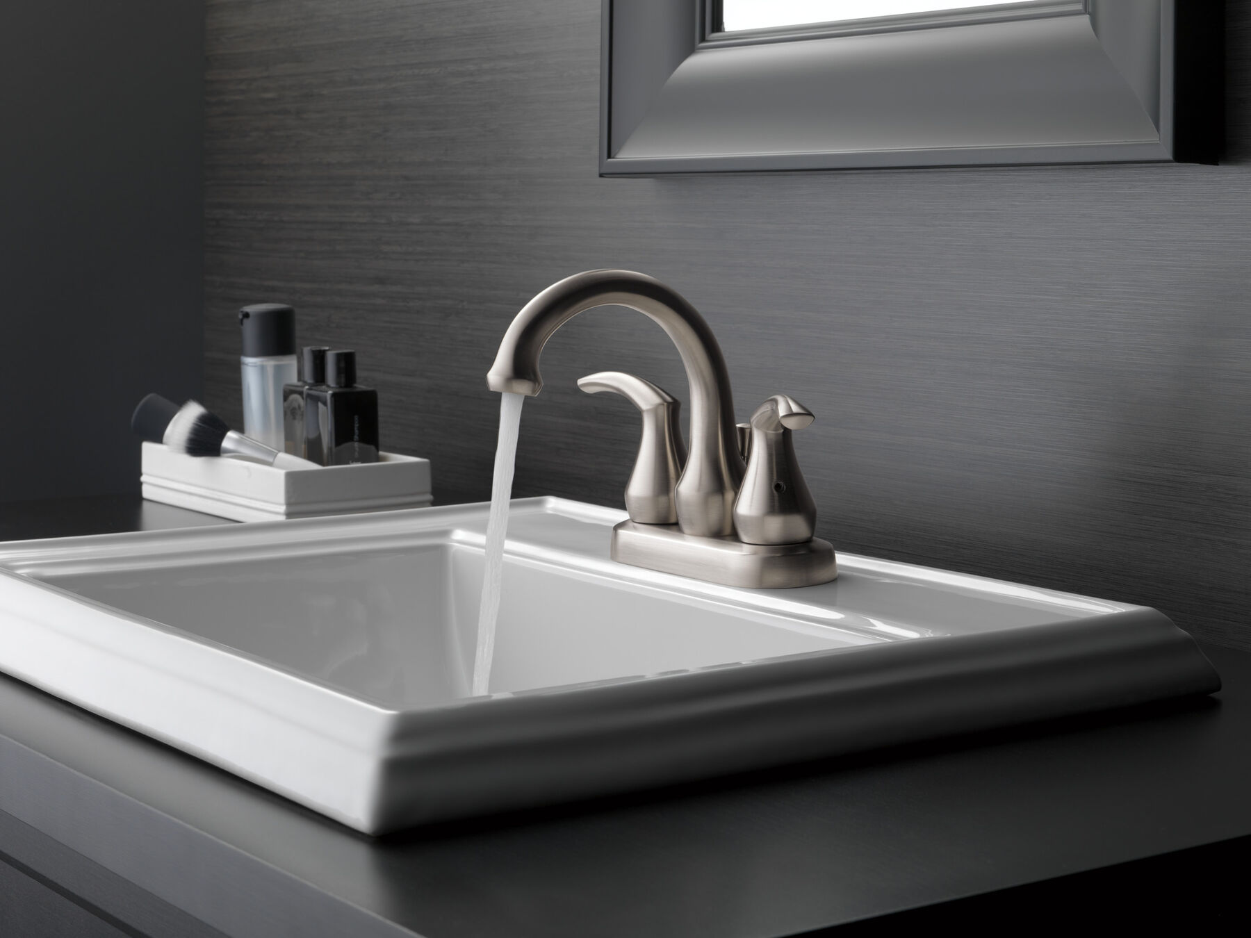 Two Handle Centerset Bathroom Faucet
