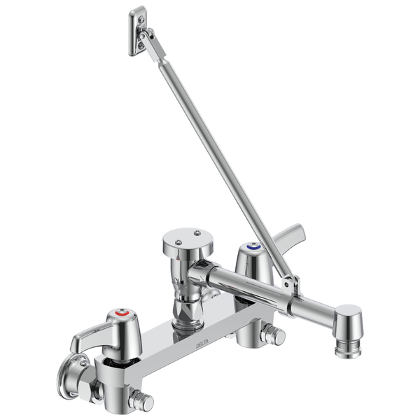 Two Handle 8 In Wallmount Service Sink Faucet in Chrome 28C2383