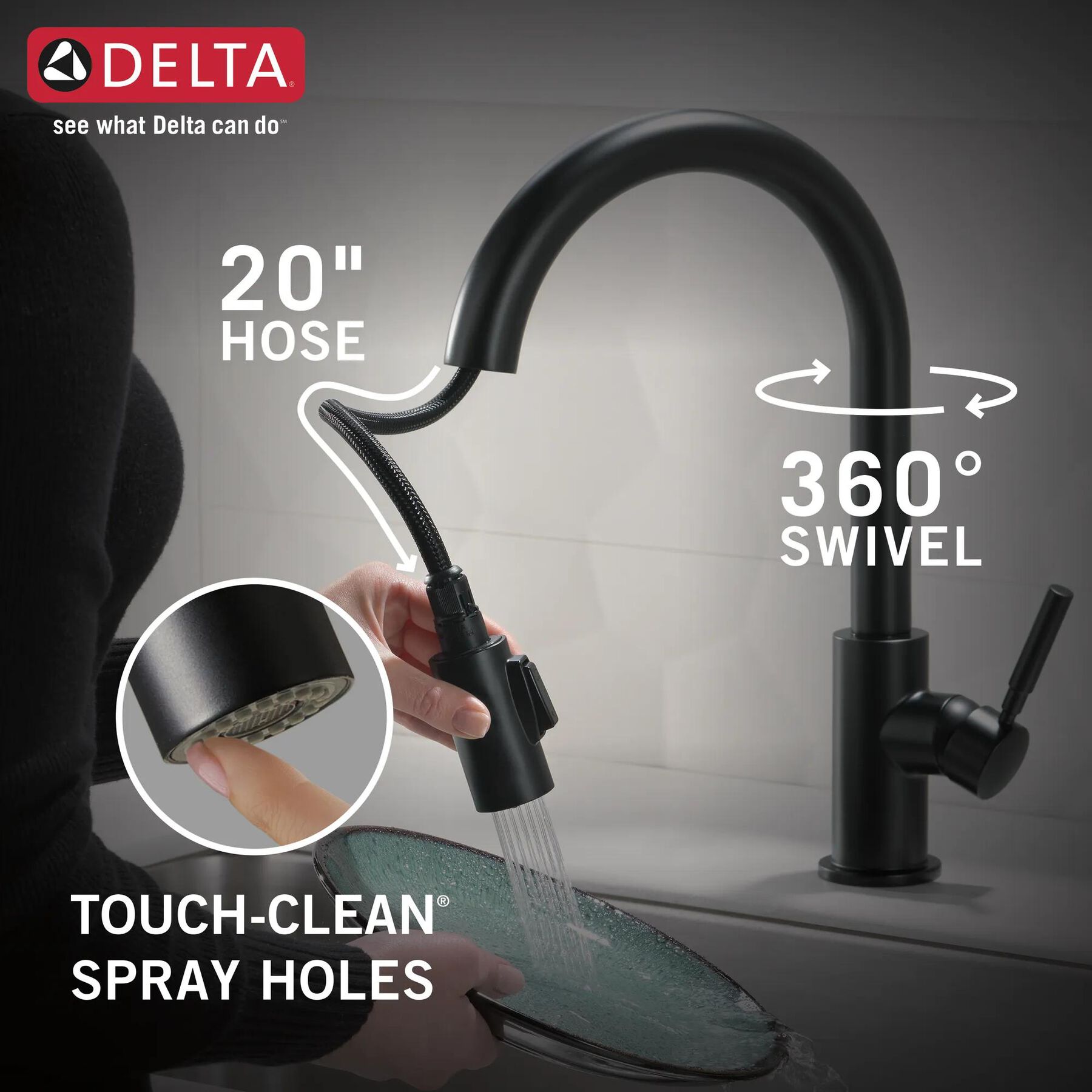 Single Handle Pull-Down Kitchen Faucet with Soap Dispenser