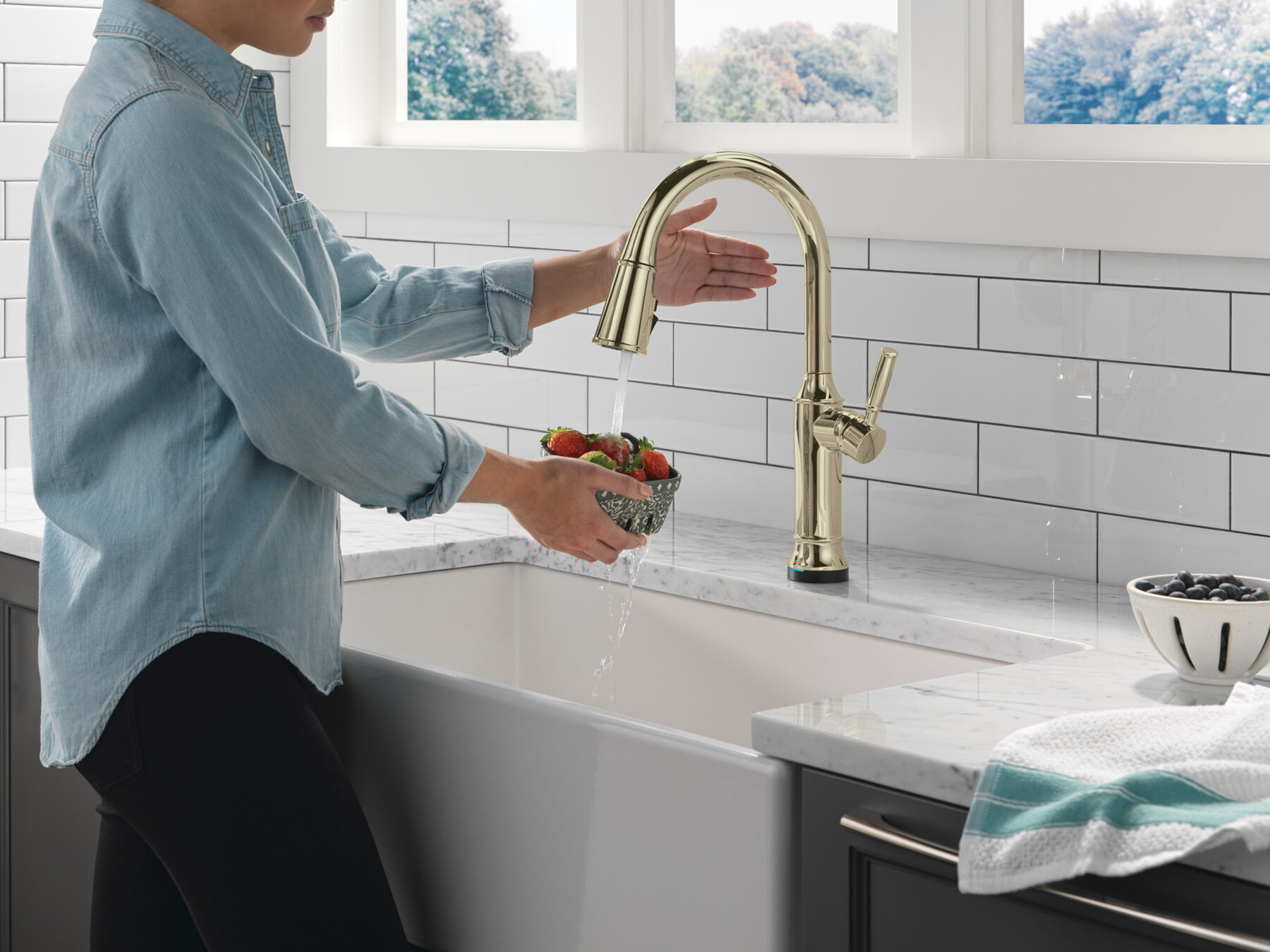 Pull-Down Kitchen Single Handle with Soap Dispenser Bundle