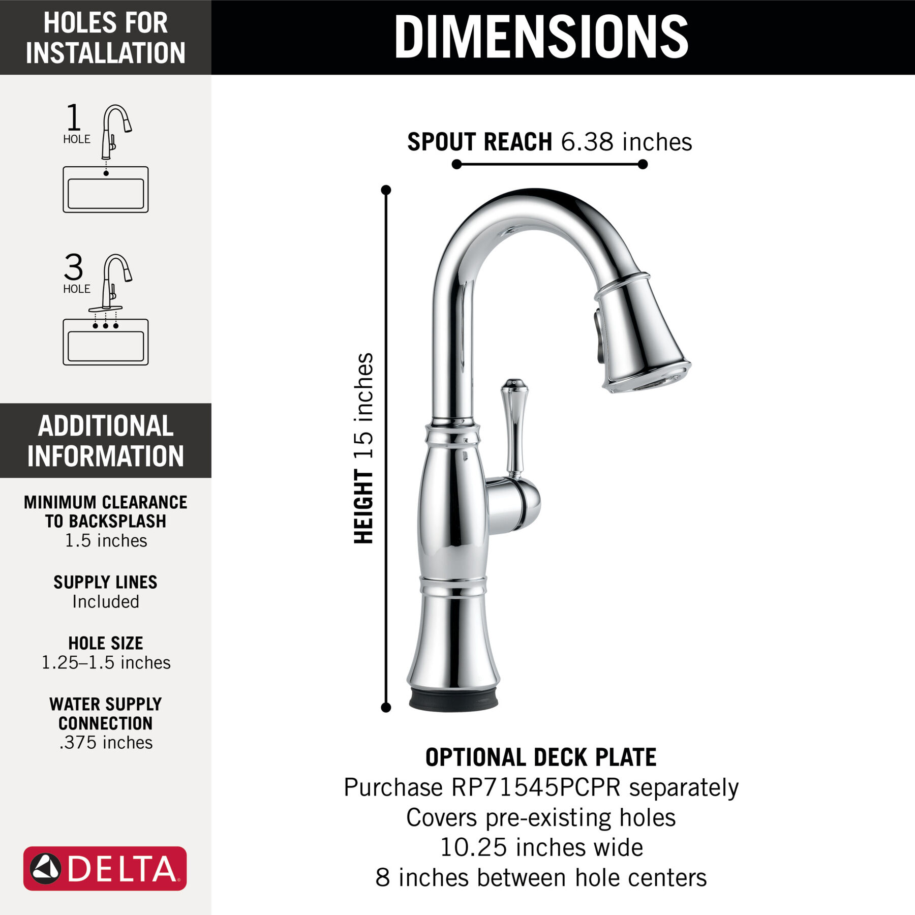 Single Handle Pull-Down Bar/Prep with Touch<sub>2</sub>O&reg; Technology