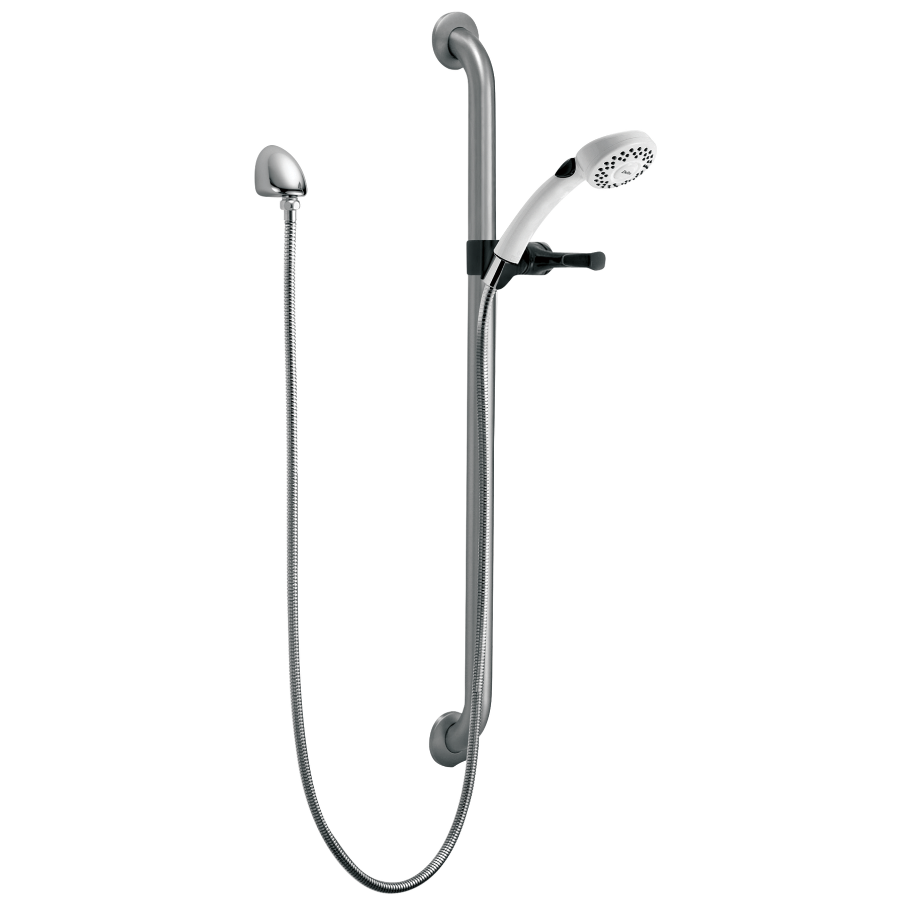 Single Function Hand Shower with Grab Bar and Elbow