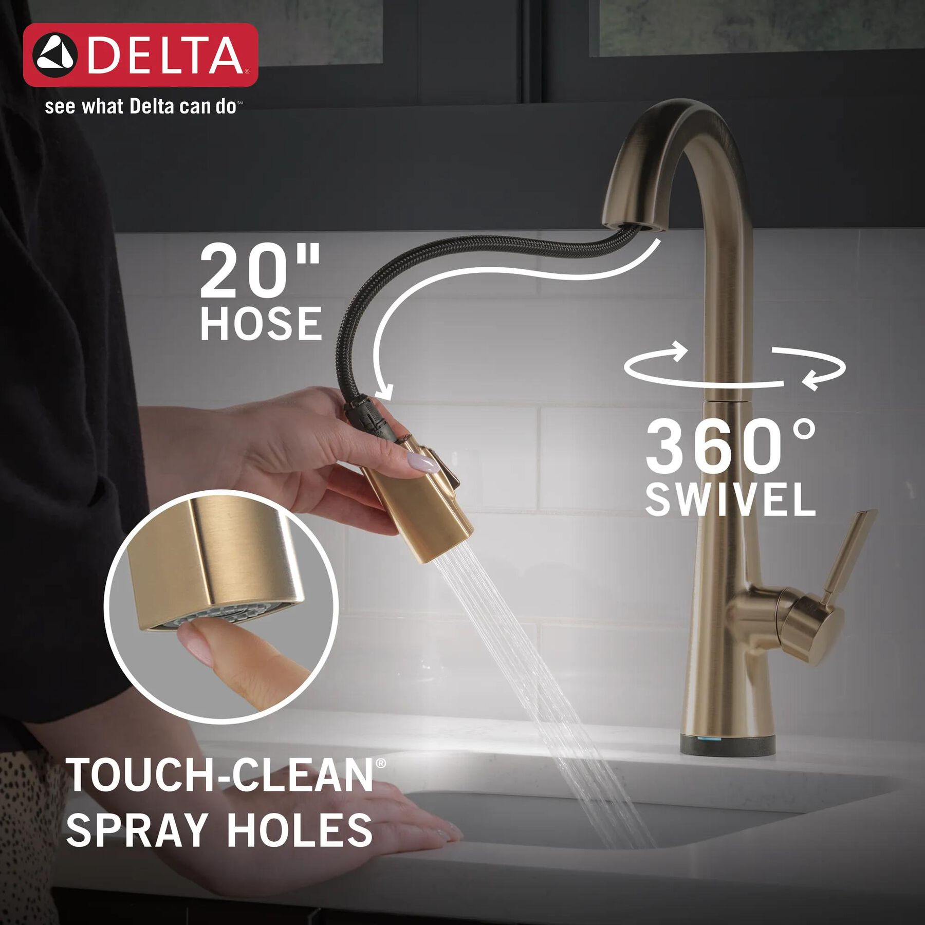 Single Handle Pull-Down Bar/Prep Faucet with Touch<sub>2</sub>O&reg; Technology