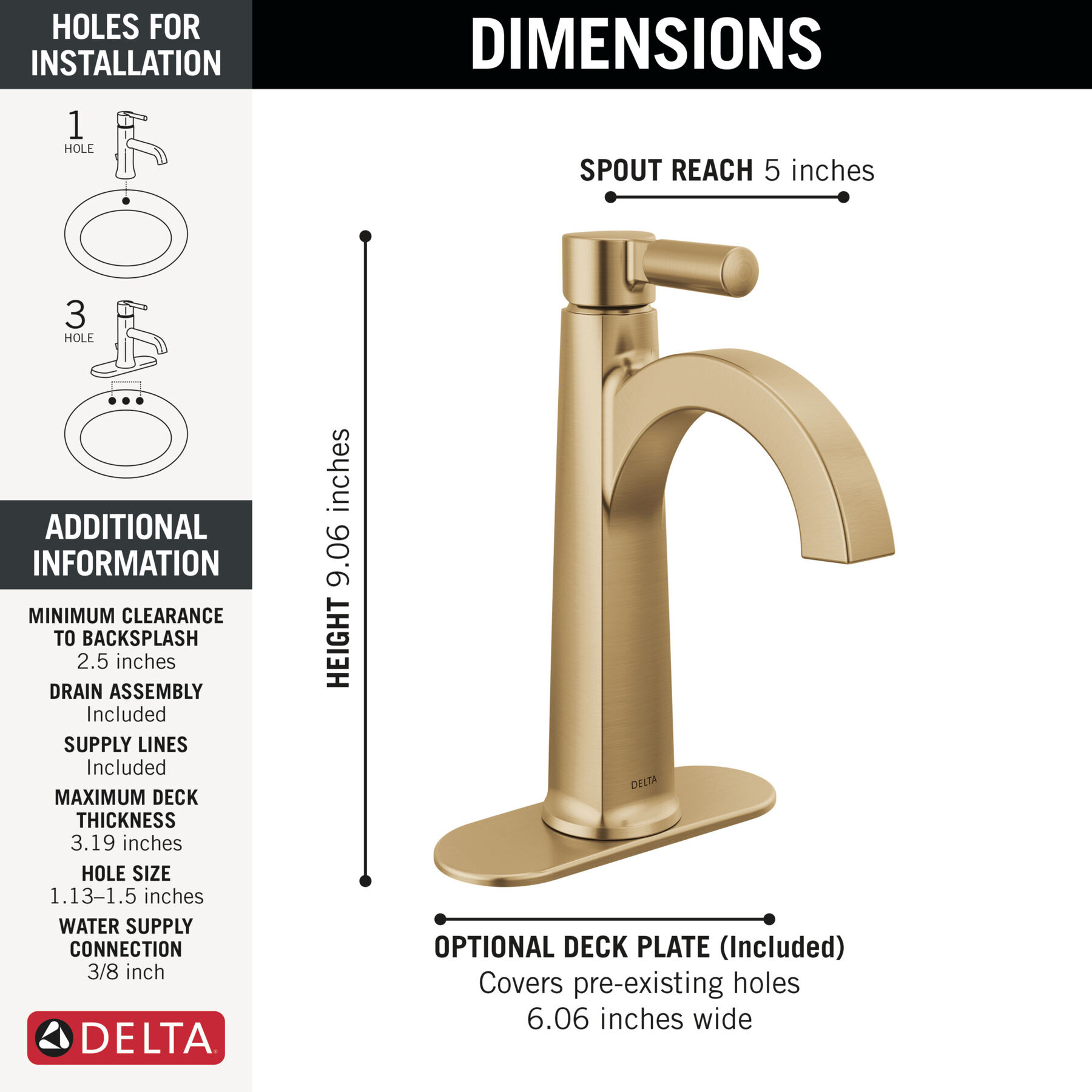 Single Handle Bathroom Faucet