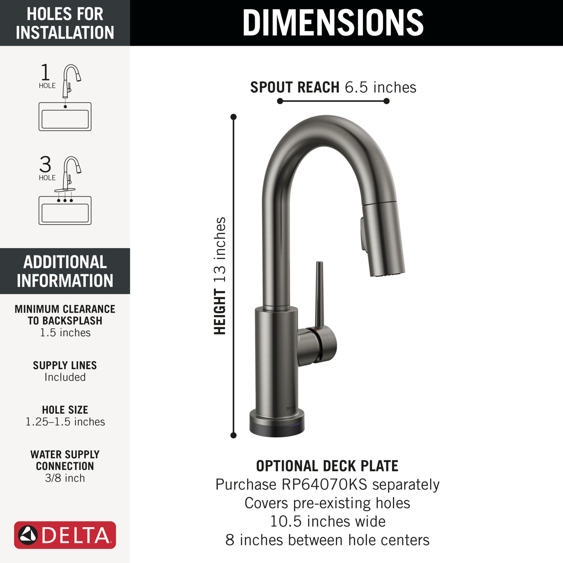 Touch2O Pull-Down Prep Faucet (Recertified)