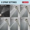 6-Setting Hand Shower with Cleaning Spray