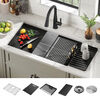 32&rdquo; Workstation Kitchen Sink Undermount&nbsp;16 Gauge&nbsp;Stainless Steel Single Bowl with&nbsp;WorkFlow&trade; Ledge and Accessories