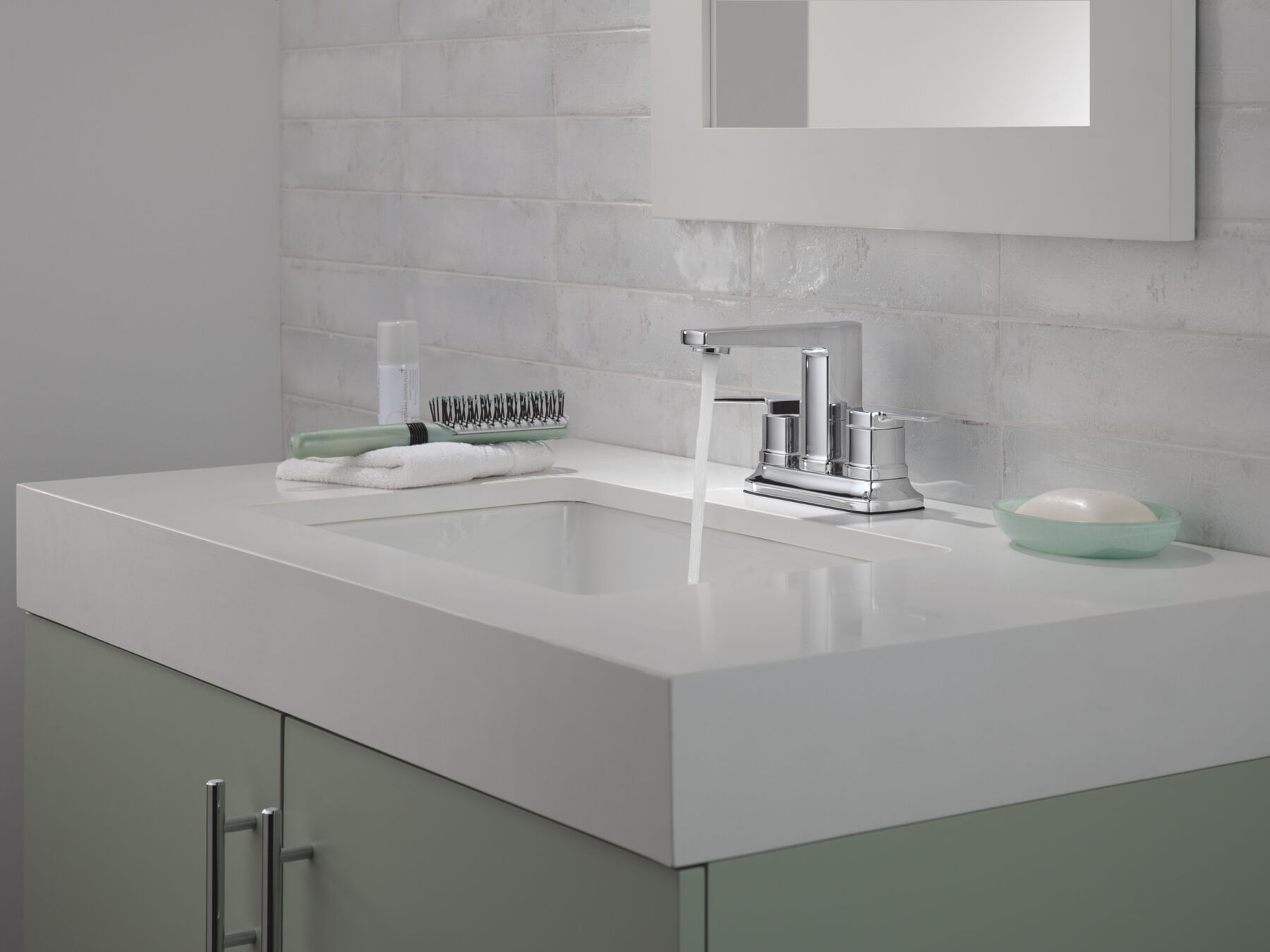Two Handle Centerset Bathroom Faucet