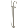 Single Handle Floor Mount Tub Filler Trim with Hand Shower